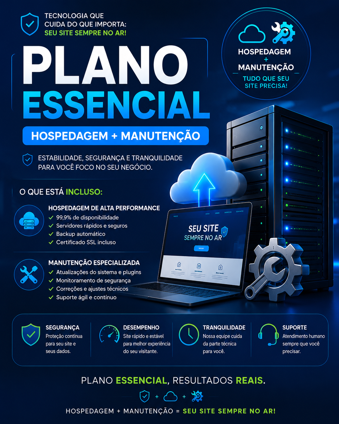 plano essencial (hospedagem + manutenção) plano essencial (hospedagem + manutenção)