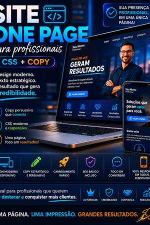 site one page para profissionais (css + copy)