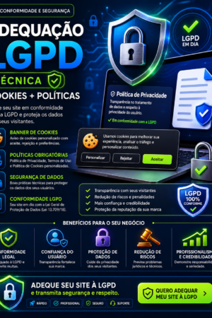 Home adequação lgpd técnica (cookies + políticas)