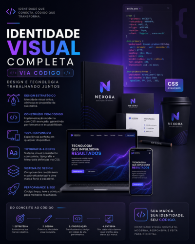 Home identidade visual completa via código (css avançado)