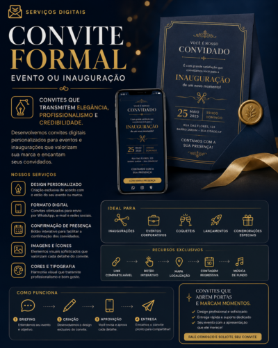 Home convite formal (evento ou inauguração)