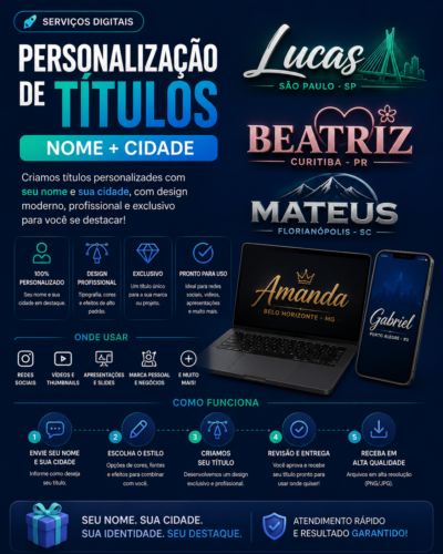 Home personalização de títulos (nome + cidade)